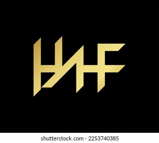 HYHF letter logo design. Modern creative alphabet logo design. HYHF Letter Logo Template vector illustration.