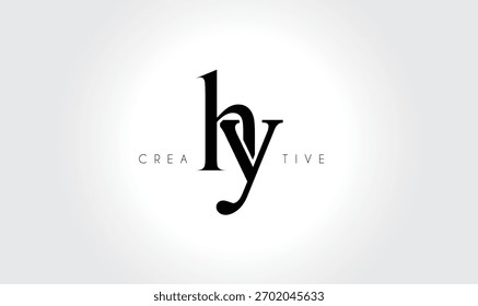 HYhy Elegant Serif Monogram Logo – Luxury Lowercase Typographic Lettermark for Modern Branding