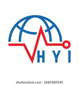 Diseño de letra HYI. Diseño de logotipo de tecnología de letras HYI. HYI Monogram diseño de logotipo para un empresario y negocio.