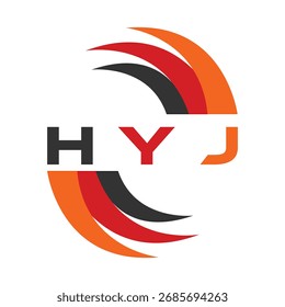 HYJ letter design. HYJ letter technology logo design. HYJ Monogram logo design for an entrepreneur and business.