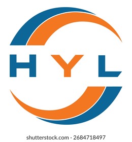 Design da letra HYL. Projeto do logotipo da tecnologia da letra HYL. Projeto do logotipo da HYL Monogram para um empresário e empresa.