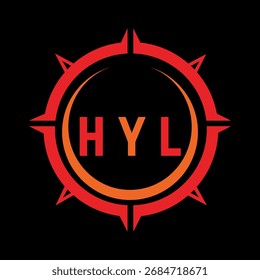 HYL letter design. HYL letter technology logo design. HYL Monogram logo design for an entrepreneur and business.