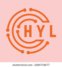 Diseño de letra HYL. Diseño de logotipo de tecnología de letras HYL. Diseño de logo HYL Monogram para un emprendedor y negocio.