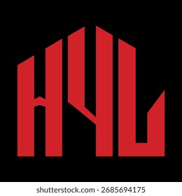 Diseño de letra HYL. Diseño de logotipo de tecnología de letras HYL. Diseño de logo HYL Monogram para un emprendedor y negocio.