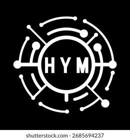 HYM letter design. HYM letter technology logo design. HYM Monogram logo design for an entrepreneur and business.