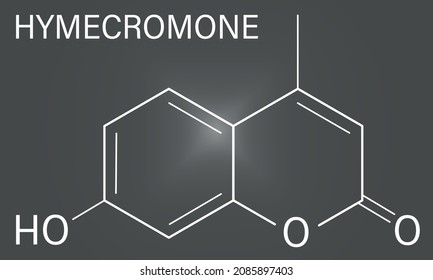 Hymecromone drug molecule. Skeletal formula.	