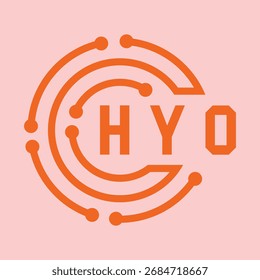 HYO letter design. HYO letter technology logo design. HYO Monogram logo design for an entrepreneur and business.