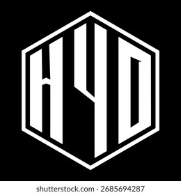 HYO diseño de la letra. Diseño de logotipo de tecnología de letras HYO. Diseño de logotipo HYO Monogram para un empresario y negocio.