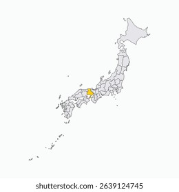 Hyogo Prefecture highlighted on Japan map