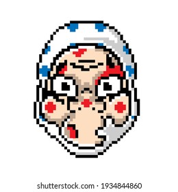 Hyottoko Silly Child Comic Festival Mask 8bit Pixel Art Style