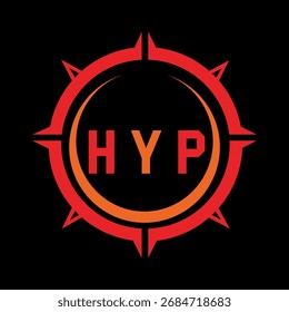 Design da letra HYP. Design do logotipo da tecnologia da carta HYP. Projeto do logotipo do HYP Monogram para um empresário e uma empresa.