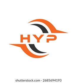 Design da letra HYP. Design do logotipo da tecnologia da carta HYP. Projeto do logotipo do HYP Monogram para um empresário e uma empresa.