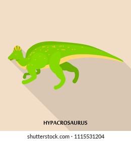 Hypacrosaurus icon. Flat illustration of hypacrosaurus vector icon for web design