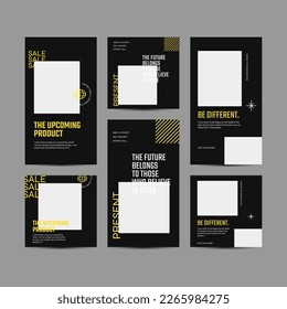 Hype style for social media post template. Social media medical promotion. Editable square banner template