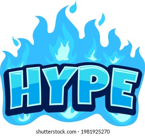 Hype twitch text emote vector graphic illustration