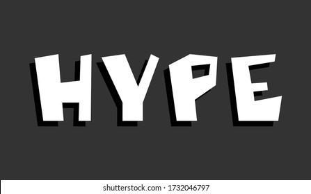 Hype vector simple bold text