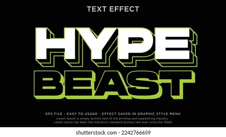 Hypebeast style editable text effect for tshirt	
