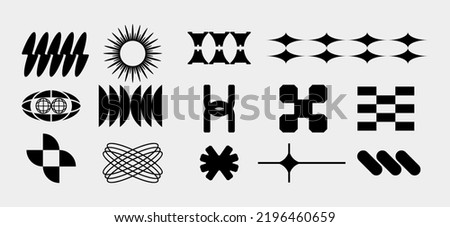 Hypebeast symbol element poster icon vector interface set editable