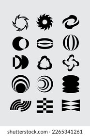 Markierungszeichen für das Hypebast-Symbol für runde Form eines Posters-Symbols für futuristische Schnittstelle, für die der Vektor editierbar ist