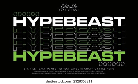 Hypebeast text style effect for tshirt design	
