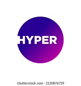 Hyper brand icon on colorful round.