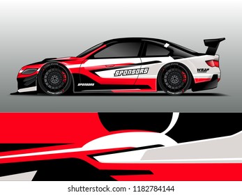 hyper car wrap design. abstract racing wrap design.