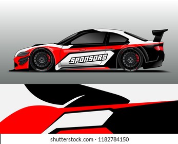 hyper car wrap design. abstract racing wrap design.