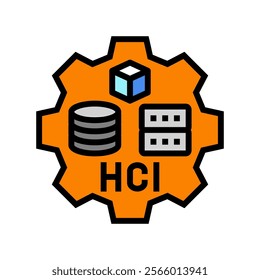 hyper converged infrastructure color icon vector. hyper converged infrastructure sign. isolated symbol illustration