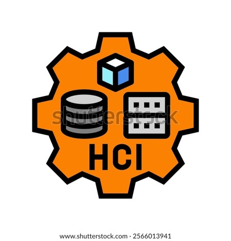 hyper converged infrastructure color icon vector. hyper converged infrastructure sign. isolated symbol illustration