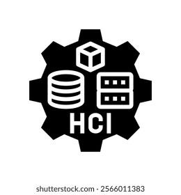hyper converged infrastructure glyph icon vector. hyper converged infrastructure sign. isolated symbol illustration
