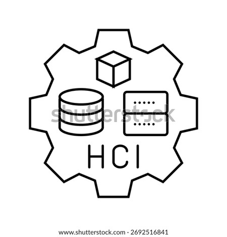 hyper converged infrastructure line icon vector. hyper converged infrastructure sign. isolated contour symbol black illustration