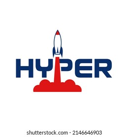 Hyper Logo Or Rocket Logo Design With The Rocket Icon In The Letter P Vector Icon Png