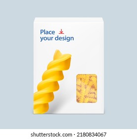 Mochila de cartón hiperrealista. Ilustración vectorial. Muestra con diseño de alimentos. Fácil de colocar su diseño. EPS10.	
