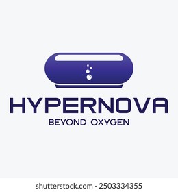 Hyperbaric Oxygen Chamber Therapy Logo, Medical Wellness, Health Treatment and Oxygen Therapy Logo