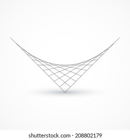 Hyperbolic paraboloid, vector illustration