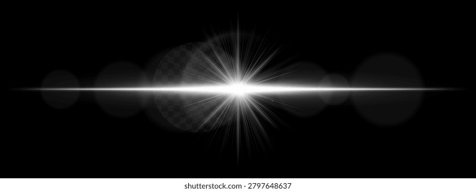 Hyperdrive flash. Explosive radiance, stellar beam, lens reflections, deep space travel, science fiction scene, cosmic energy, spacecraft jump, cinematic graphics, transparency, visual effects.
