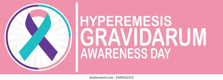 Hyperemesis Gravidarum Awareness Day. Suitable for greeting card, poster and banner. Vector illustration.