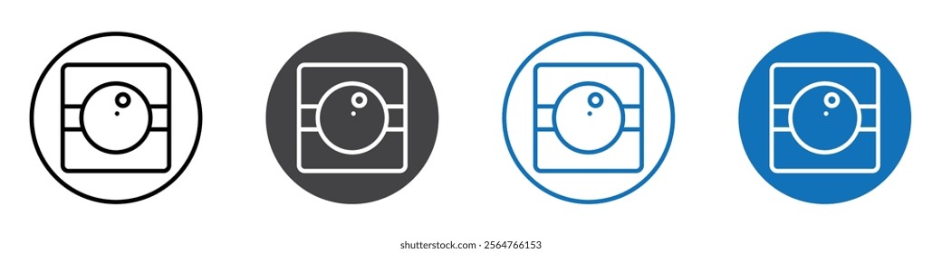 Hyperfocal pro icon flat editable icon mark set.