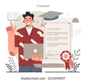 Hyperfocus idea, how to become more efficient. Intense form of mental concentration or visualization that focuses consciousness on a task. Professional course. Flat vector illustration