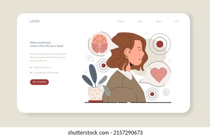 Hyperfocus idea, how to become more efficient. Intense form of mental concentration or visualization that focuses consciousness on a task. Meta-awareness. Flat vector illustration