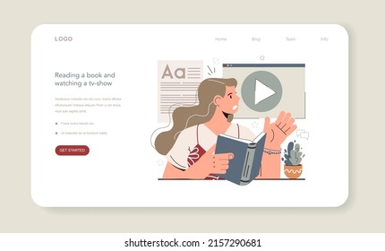 Hyperfocus idea, how to become more efficient. Space of attention is a brain working memory. It's impossible to read a book and watch a tv-show. Flat vector illustration