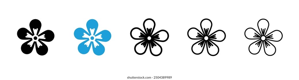 Hypericum icon in black and blue colors