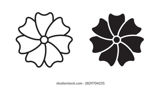 Hypericum icon flat sticker EPS10..