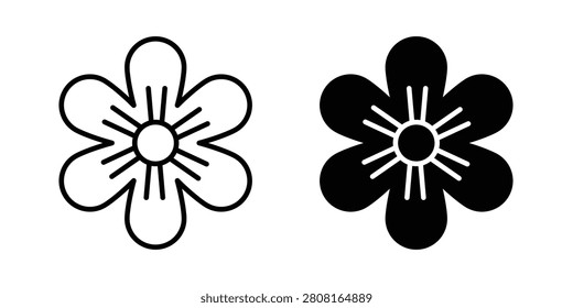 Hypericum icon line art symbols collection