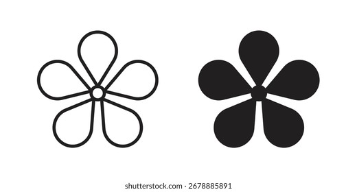 Diseño gráfico de estilo de línea de ícono de Hypericum. Vectores editables.