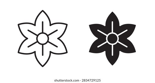 Hypericum icon linear graphics set..