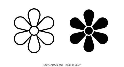 Hypericum icon simple drawings set