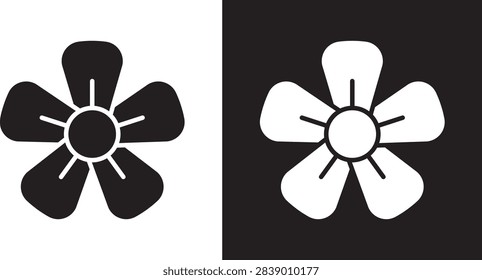 Hypericum icon thin clean graphic..