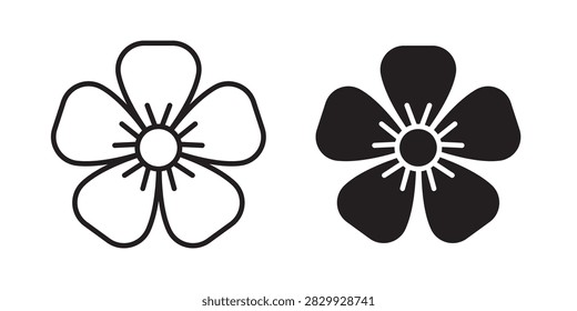 Hypericum icon thin white vector..