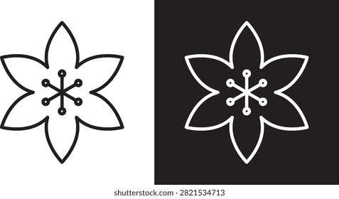 Hypericum icon vector line art logo..